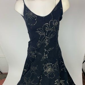 Prom Black and Gold Simple Dress